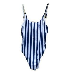 Bermies One Piece Swimsuit Medium Navy Stripe